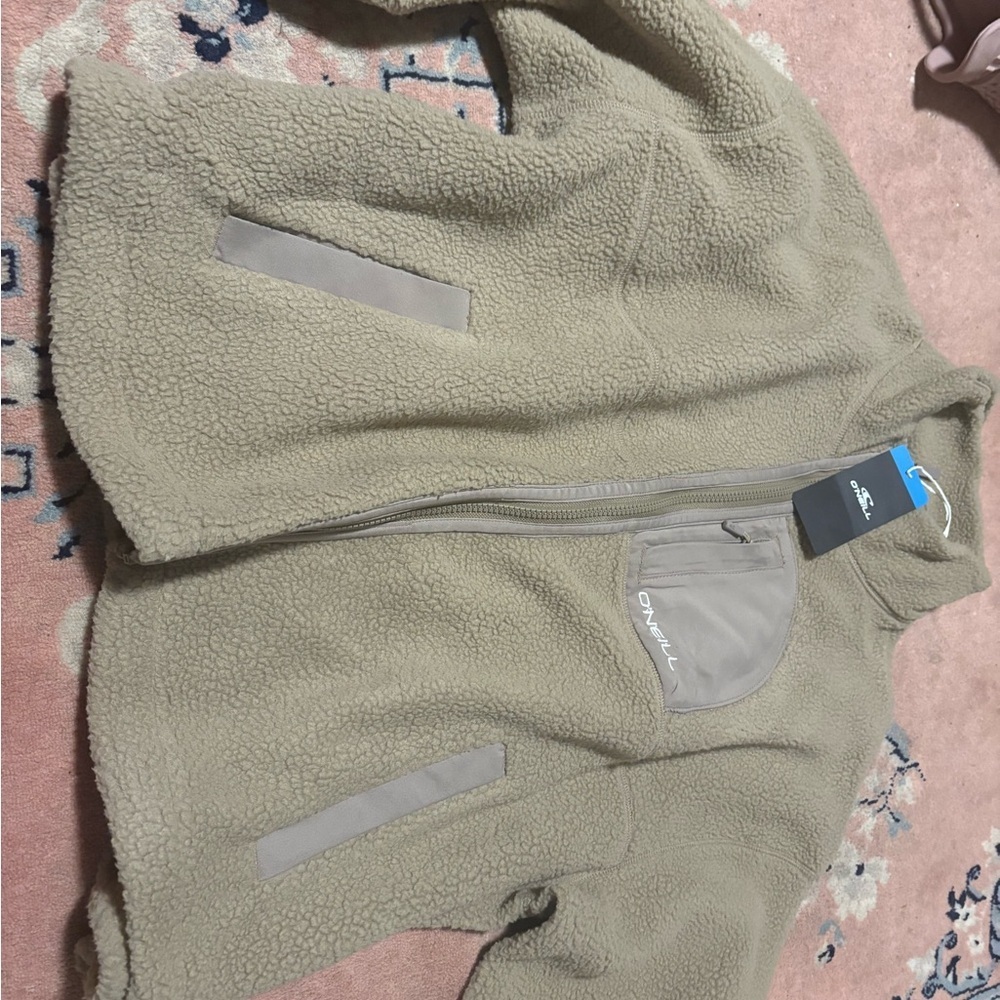 O'Neill Beige Zip-Up Fleece - Picture 8 of 8